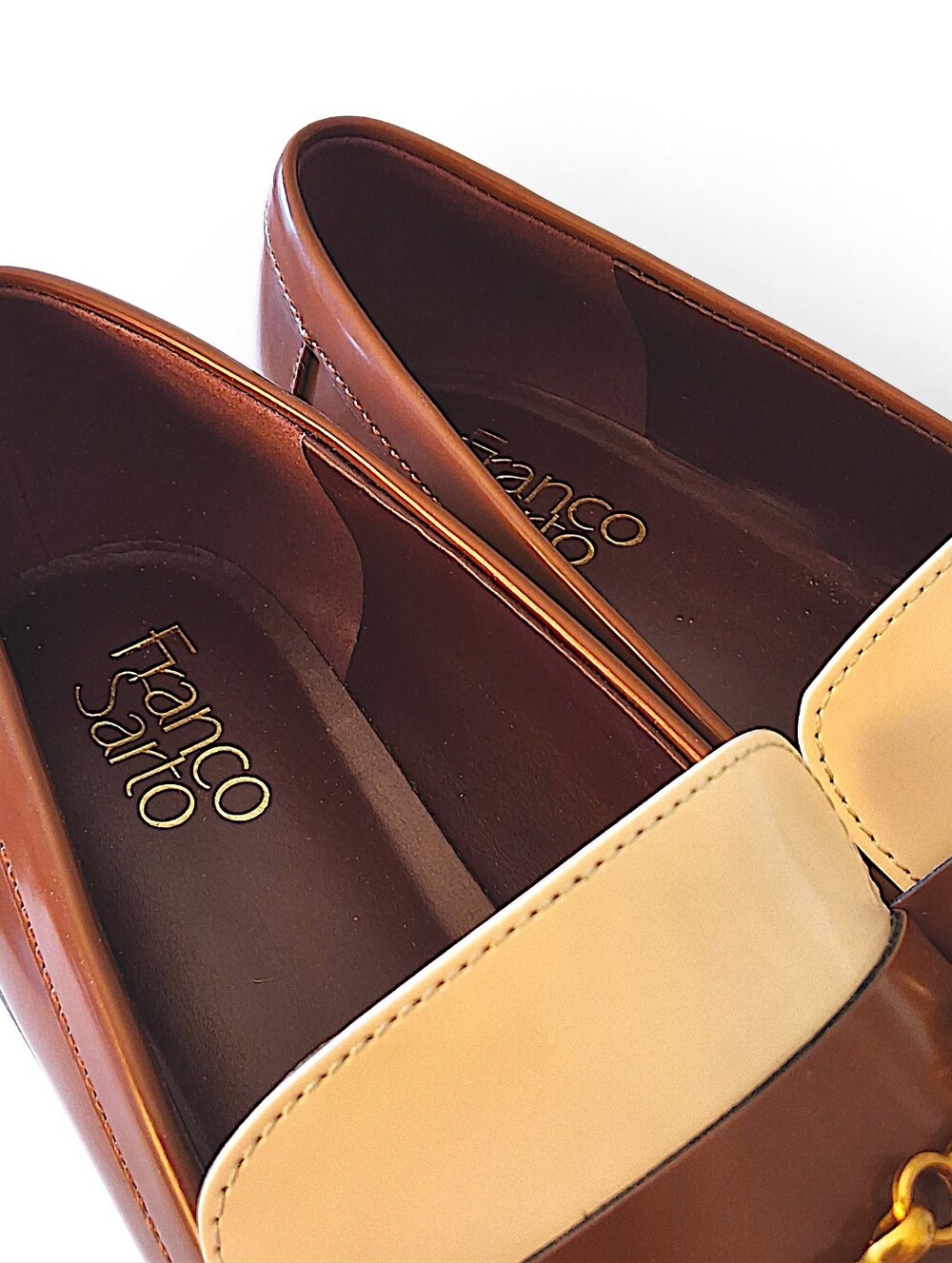 Franco Sarto Colette Horsebit Lug Loafers Tobacco Brown Wide 9W - New in Box - Picture 9 of 16